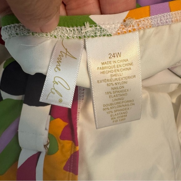 Anne Cole multicolor Underwire Tankini Plus Size 24W - Picture 7 of 8